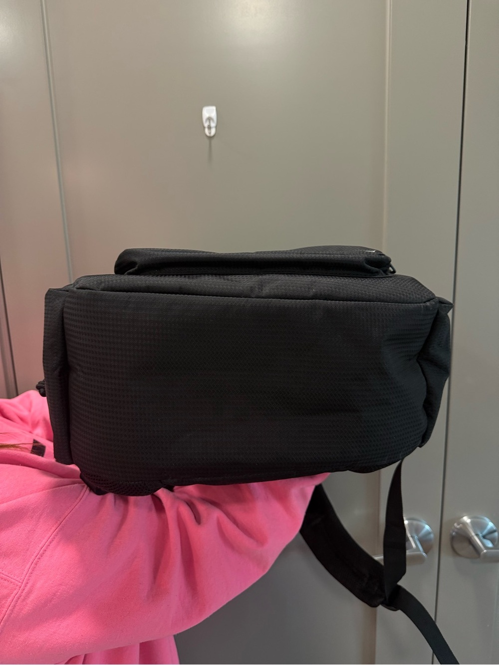 SATIN IN BLACK REBEL RAVEN BACKPACK WITH BLACK ZIPPER - Picture 8 of 8